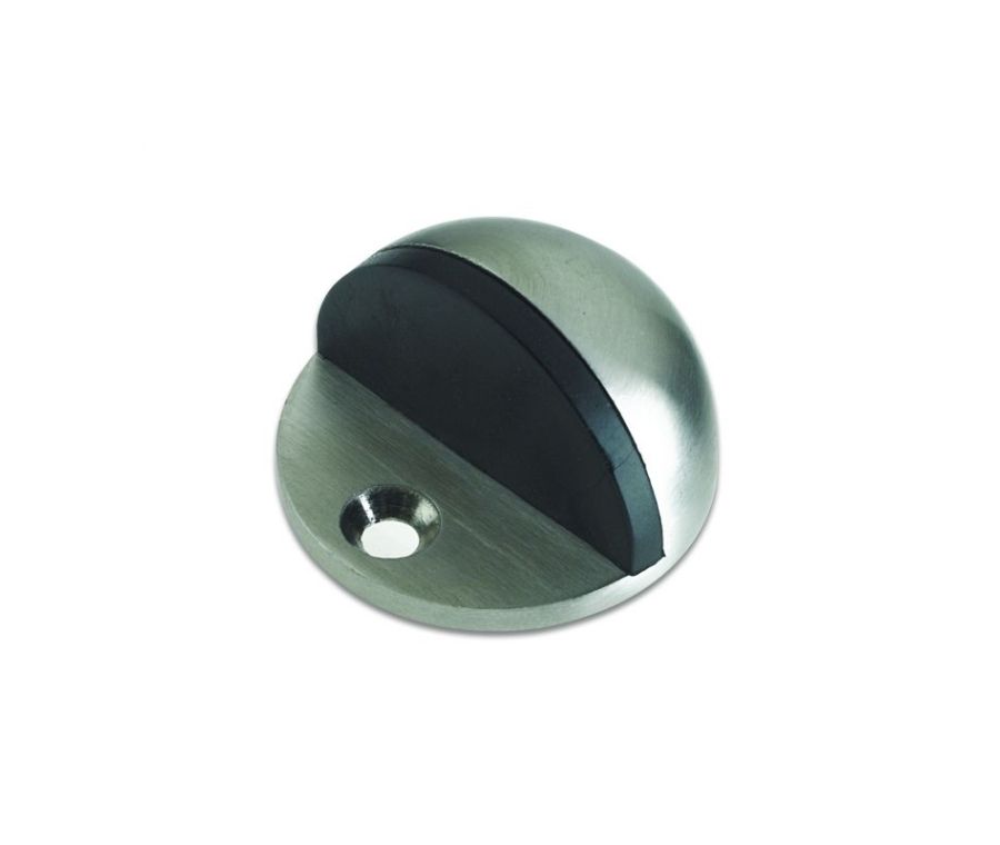 Satin Stainless Steel 40mm dia. Oval Floor Mounted Door Stop | ZAS06CSS