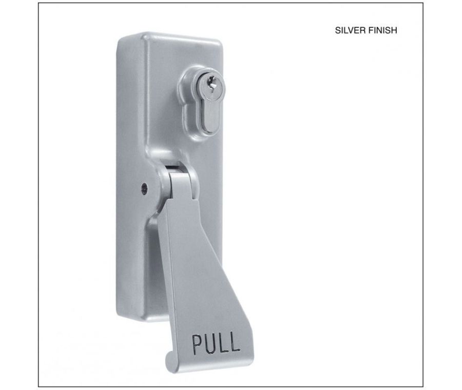 Hoppe Arrone Silver External Locking Attachment with cylinder  | AR885SE