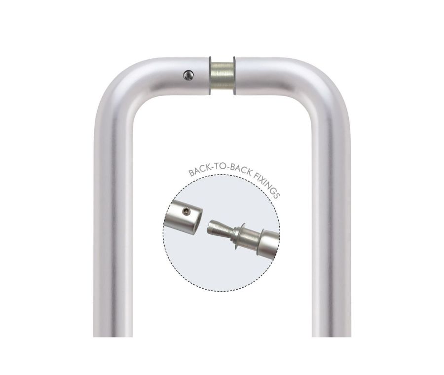 Pair 150mm SAA Back to Back 19mm dia. D Pull Handle | ZAAD150BSABB