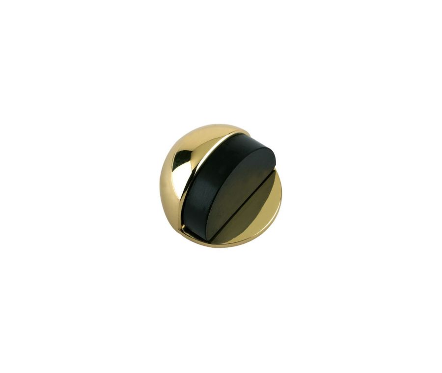 Polished Brass 48mm dia. Oval Floor Mounted Door Stop Concealed Fix | ZAB06PB
