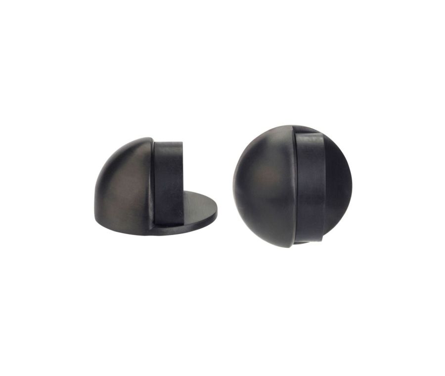 Graphite 45mm dia. Concealed Fix Oval Floor Mounted Door Stop | ZAS06PVDGH