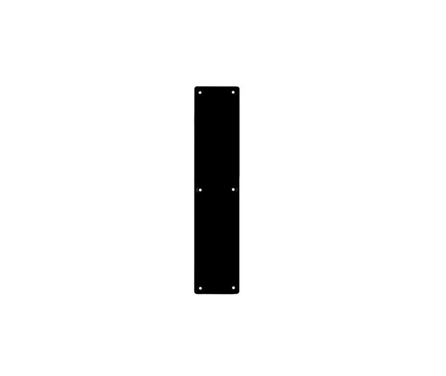 75x350mm Powder Coat Matt Black Rounded Finger Plate | ZAS32RB-PCB