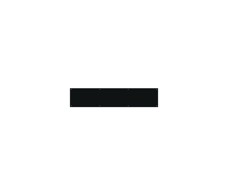 Black 700mm x 150mm Kick Plate | ZAS36-700-B-PCB