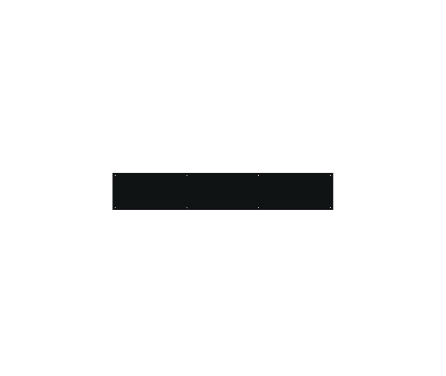 Black 900mm x 150mm Kick Plate | ZAS36-900-B-PCB