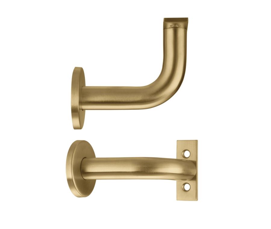 82mm Favo Satin Brass Heavy Duty Handrail Bracket | ZAS45-FSB