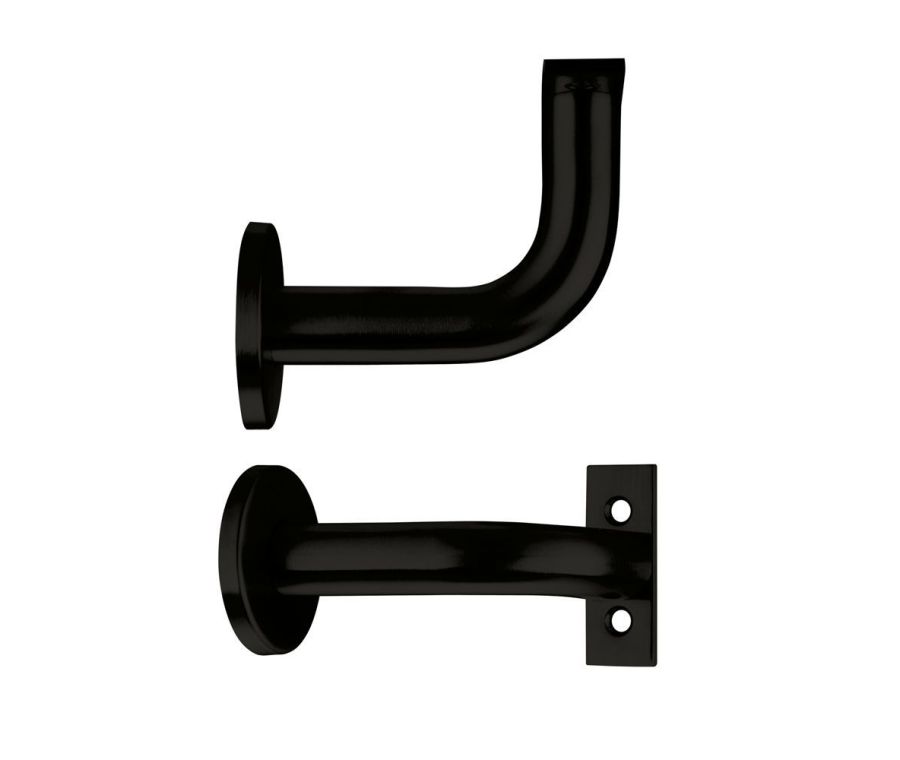 82mm Powder Coated Black Heavy Duty Handrail Bracket | ZAS45-PCB
