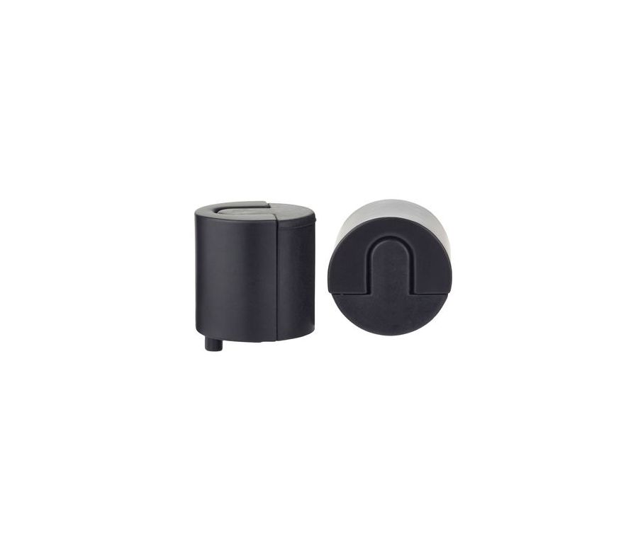 Power Coated Black Round Floor Mounted Door Stop | ZAS86PCB