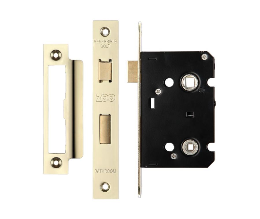 64mm PVD Brass Brassed Bathroom Lock | ZBC64PVD