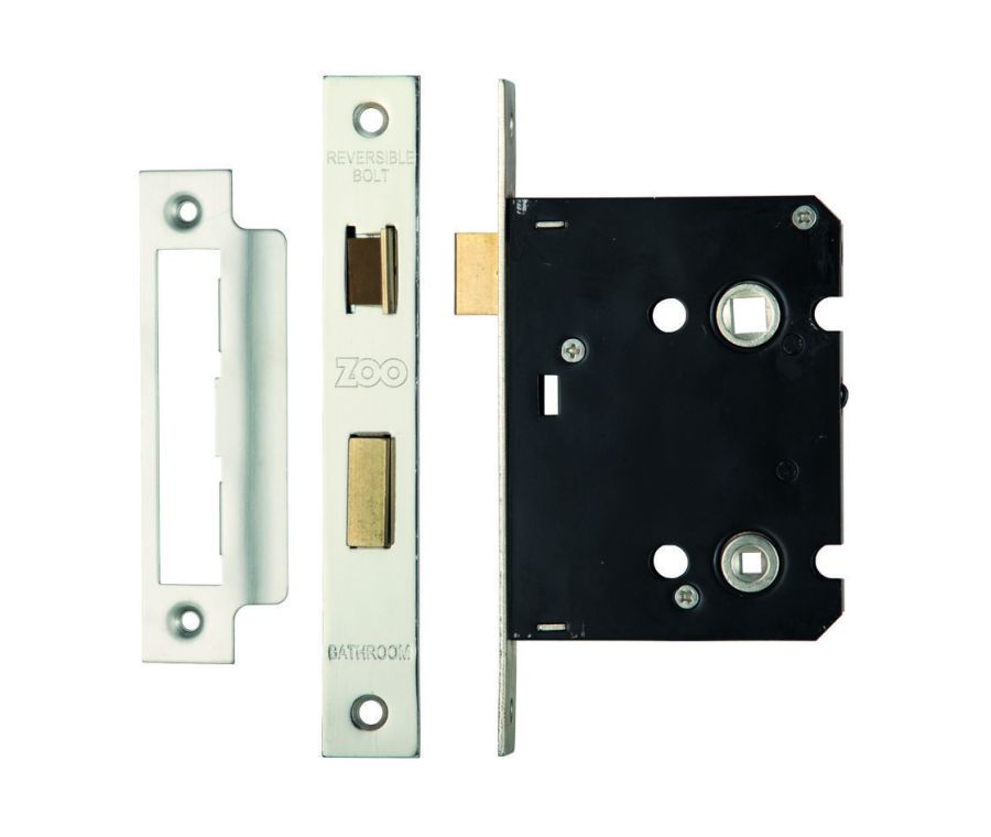 76mm Contract Satin Stainless Steel Bathroom Lock | ZBC76SS