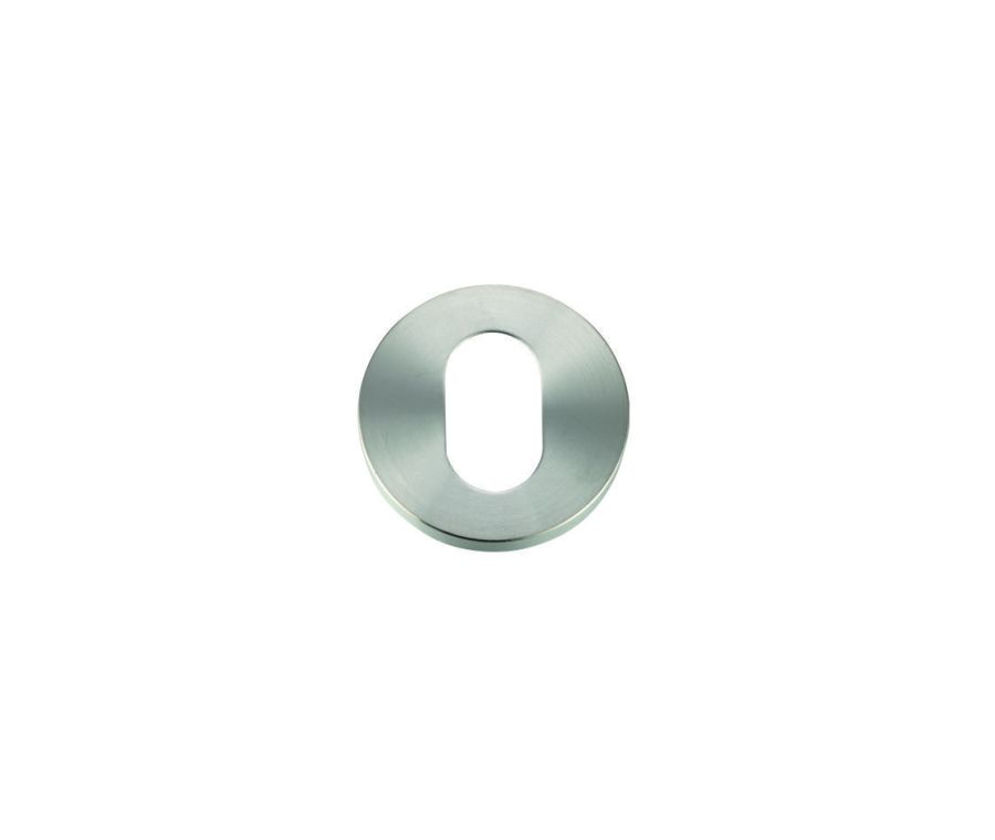 SS316 Marine Grade Satin Stainless Steel 52mm Oval Profile Screw on Escutcheon | ZCS003SS316