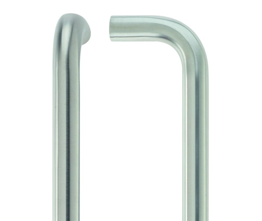 225mm Satin Stainless Steel 19mm dia. Bolt Through D Pull Handle | ZCSD225BS