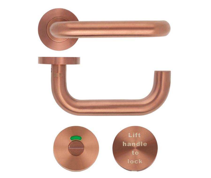 PVD Satin Bronze Lift to Lock Return to Door Lever Set | ZCS030LLPVDBZ