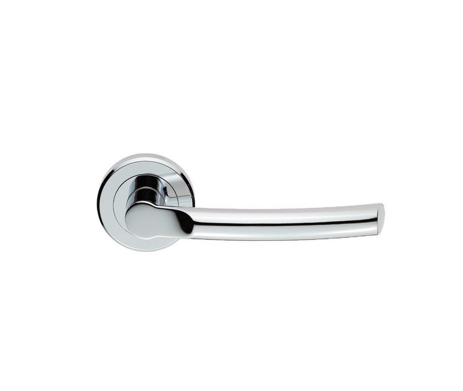 Set Carlisle PolishedChrome Serozzetta Nelson Lever on round rose | ZIN3111PC