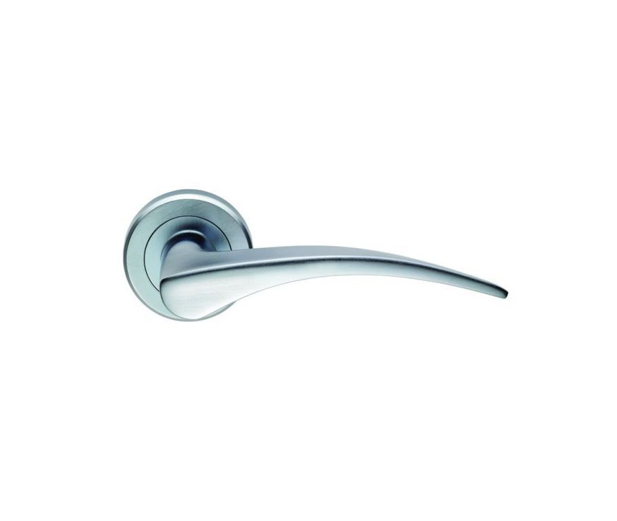 Set Carlisle Satin Chrome Serozzetta Olivier Lever on round rose | ZIN3112SC