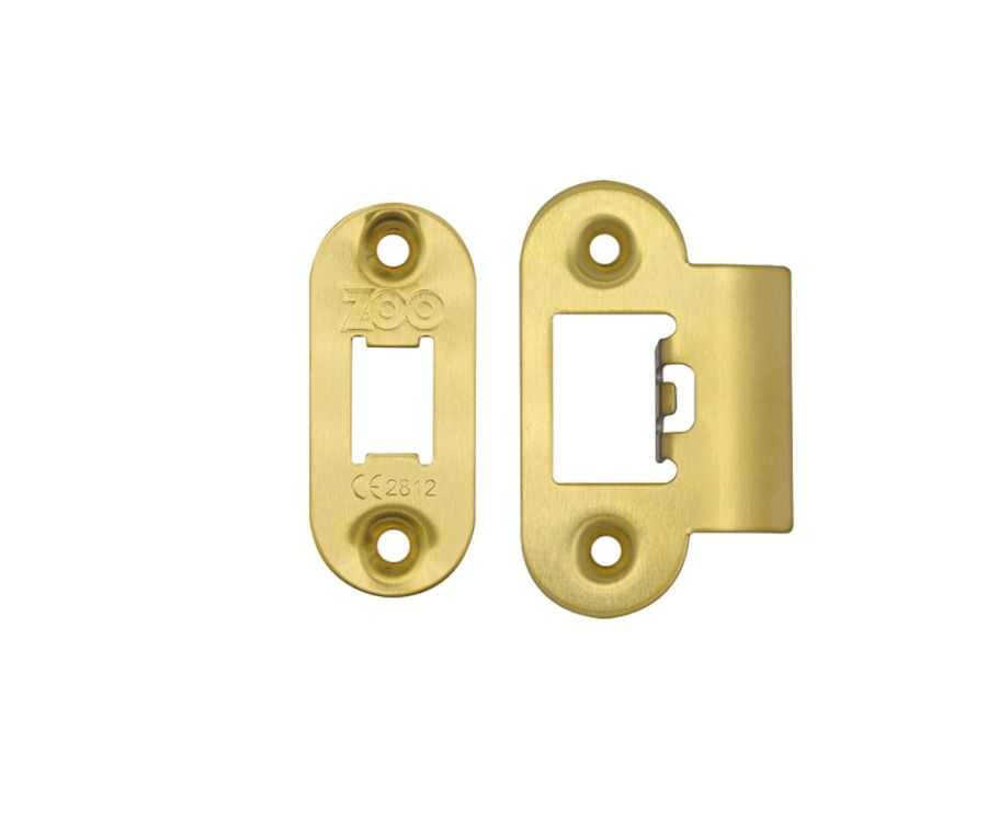 Spare PVD Satin Brass Radius Accessory Pack For Heavy Duty Tubular Latch