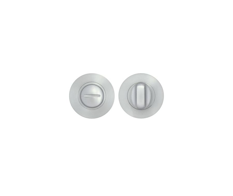 Satin Chrome Bilbao Bathroom Thumb Turn and Release