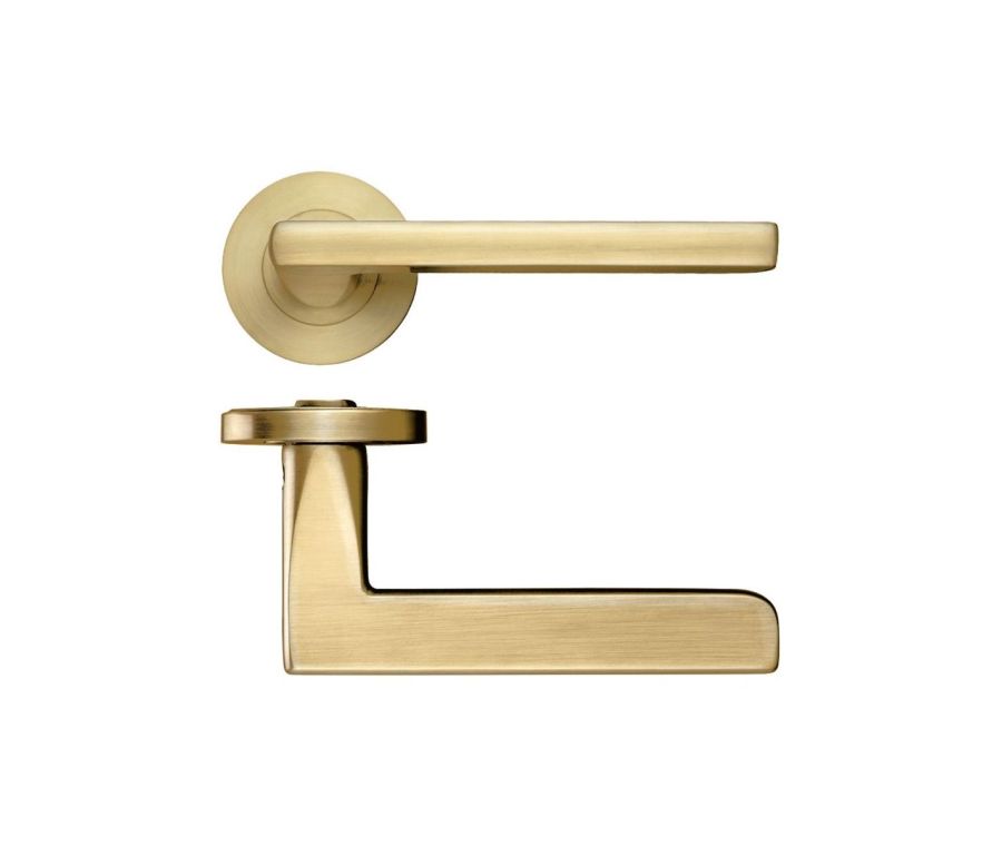 Set Favo Satin Brass Venice Designer Lever | ZPZ070FSB