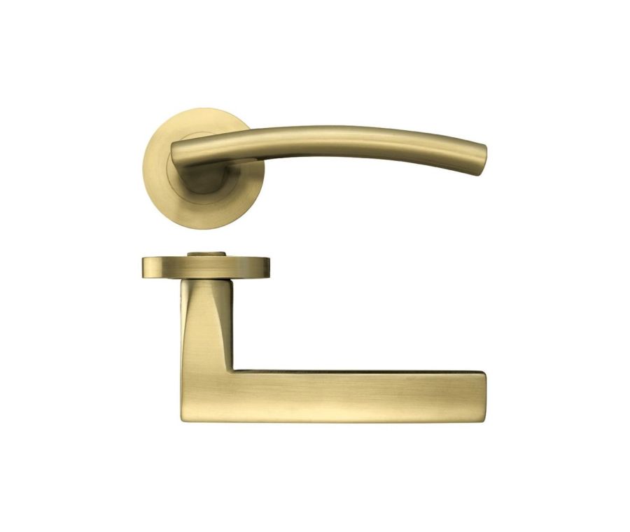 Set Favo Satin Brass Amalfi Designer Lever | ZPZ080FSB