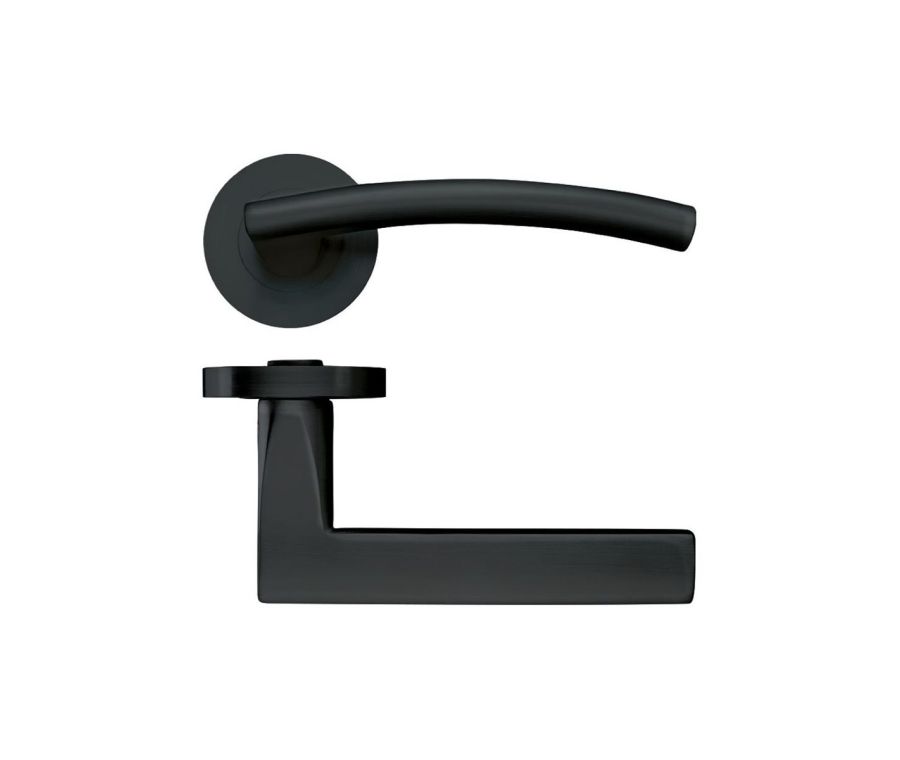 Set Oscuro Matt Black Amalfi Designer Lever | ZPZ080OMB