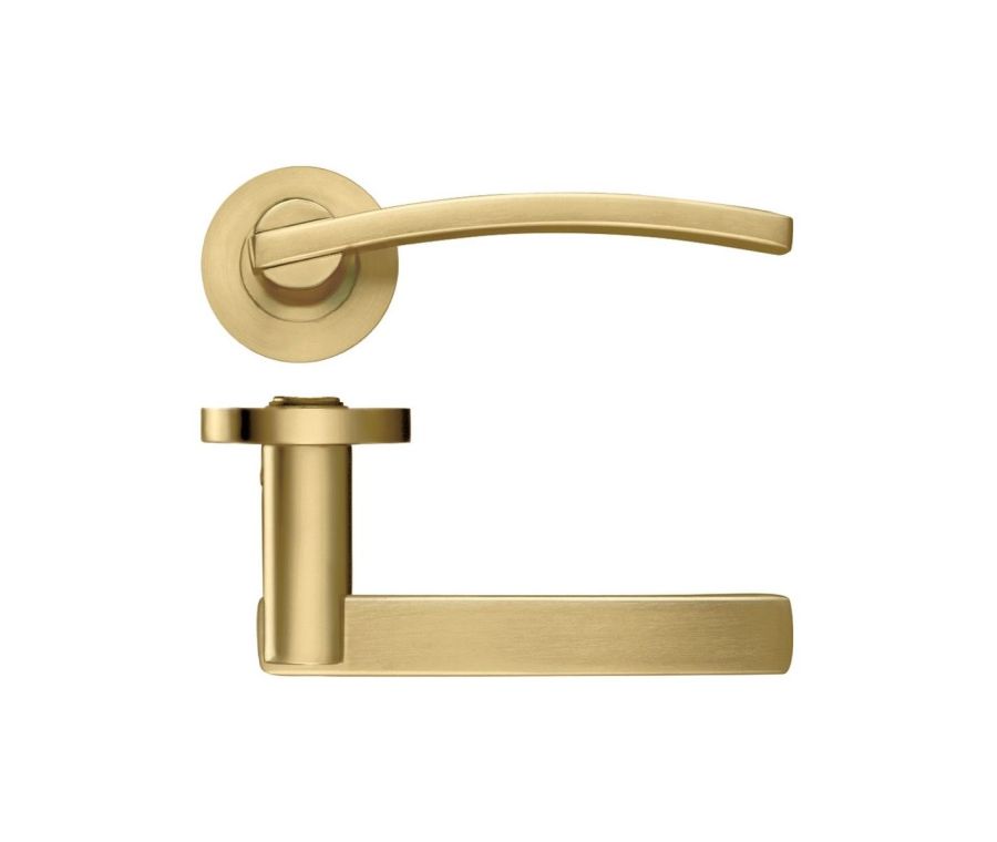 Set Favo Satin Brass Adria Designer Lever | ZPZ100FSB