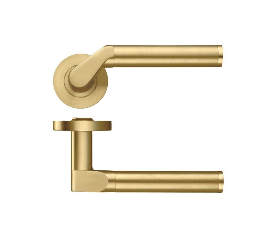 Set Favo Satin Brass Venus Designer Lever | ZPZ120FSB