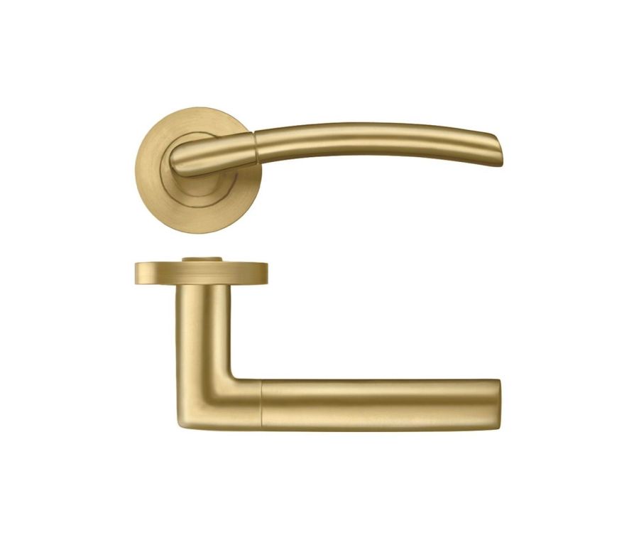 Set Favo Satin Brass Venus Designer Lever | ZPZ140FSB