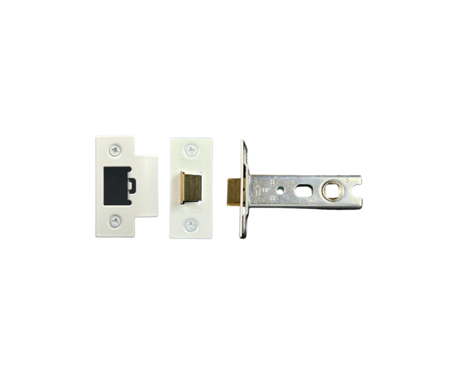 64mm Powder Coated White Tubular Latch | ZTLKA64PCW