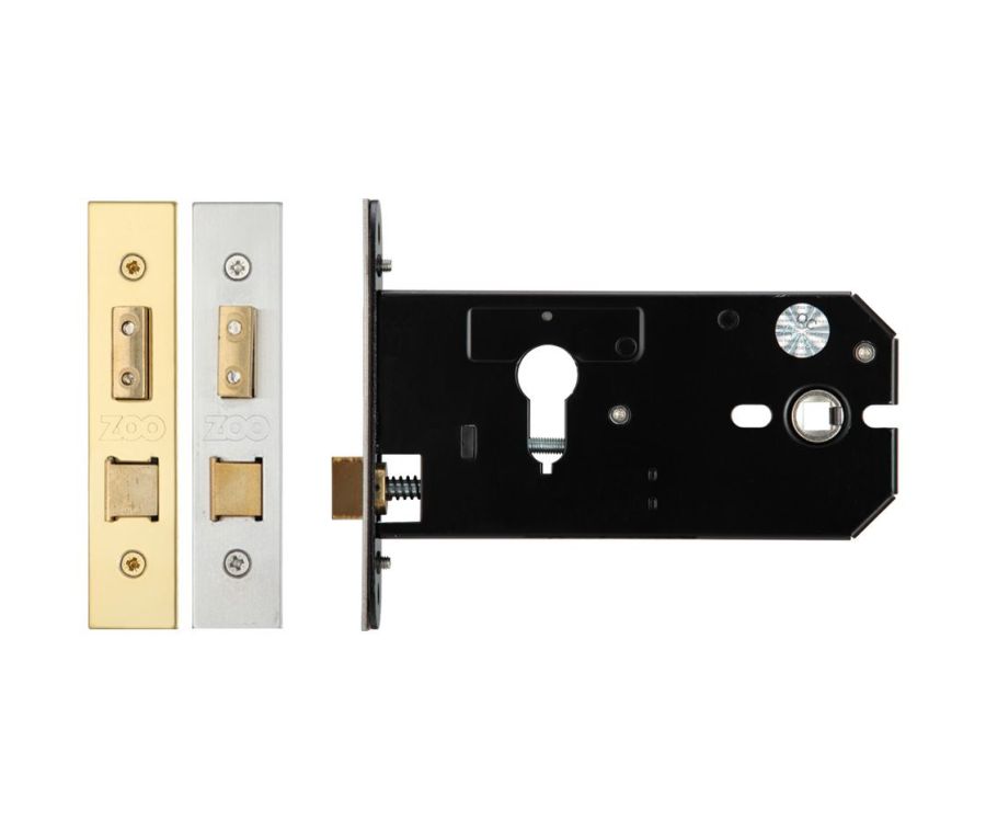 152mm PVD Brass Horizontal Mortice Euro Lock ZUKH152EPPVD