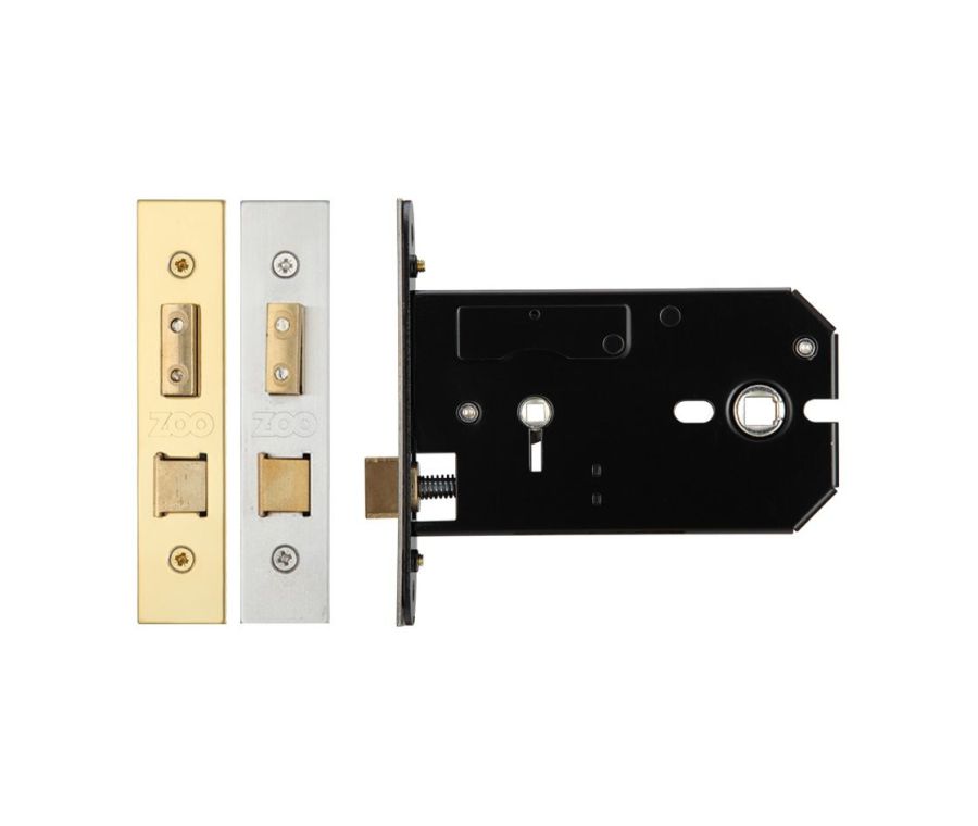 127mm PVD Brass Horizontal Bathroom Lock ZUKHB127PVD