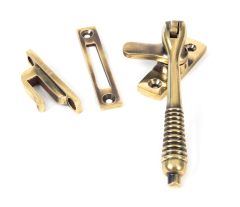 From the Anvil Aged Brass Reeded Locking Window Casement Fastener | 83917