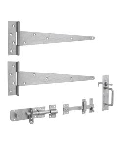Heavy Duty Gate Hinge Kit with Suffolk Latch - Galvanised