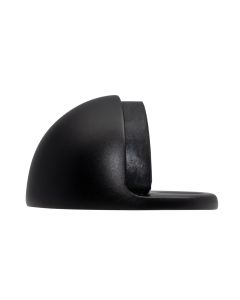 Matt Black Oval Floor Mounted Door Stop | AA20MB