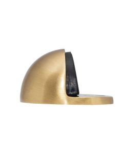 Satin Brass Oval Floor Mounted Door Stop | AA20SB