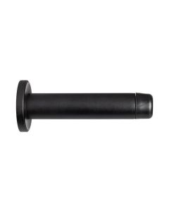 Matt Black Wall Mounted Door Stop on rose | AA21MB
