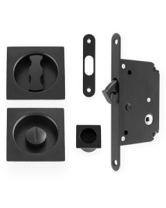 AW Black Square Sliding Door Locking Kit | AW111RBL