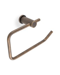 Alexander & Wilks Antique Brass Brunel Diamond Knurled Toilet Roll Holder | AW450AB