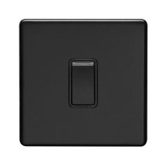 Eurolite Matt Black 10 Amp 2 Way 1 Gang Rocker Switch  | ECMB1SWB
