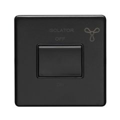 Eurolite Matt Black 6 Amp Fan Isolator Switch  | ECMBFSWB
