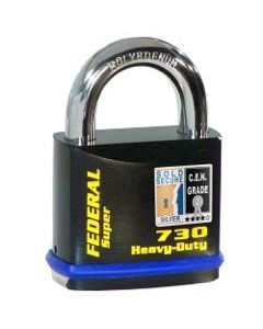 Federal 730 Sold Secure Silver CEN4 Padlock with keying options