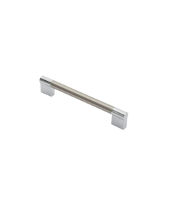 Satin Nickel & Polished Chrome 172mm Keyhole Handle | FTD470CSNCP