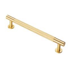 Satin Brass 158mm Knurled Pull Handle | FTD700BSB
