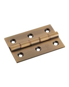 Pair Antique Brass 76mm Double Phosphor Bronze Washered Hinge | HDPBW21AB