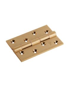 Pair Satin Brass 102mm Double Phosphor Bronze Washered Hinge | HDPBW61SB 