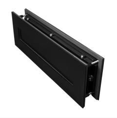 330 x 110mm Smooth Matt Black Marine 316 Letter Plate Kit | LP400 MSB