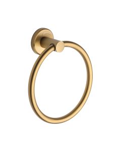 M Marcus Satin Brass Towel Ring - Oxford Range