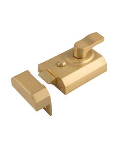 Satin Brass 60mm Contract Rim Cylinder Nightlatch | RCN8260SB