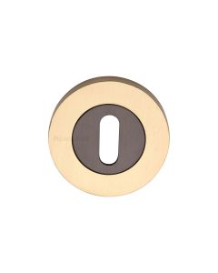 Matt Bronze/Satin Brass Standard Key Escutcheon Round - RS2000