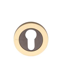 Matt Bronze/Satin Brass Euro Profile Cylinder Escutcheon Round - RS2004