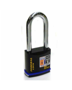 Federal 733 Sold Secure Silver CEN4 Long Shackle Padlock with keying options