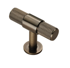Antique Brass 50mm Knurled T-Bar Knob | FTD701AB